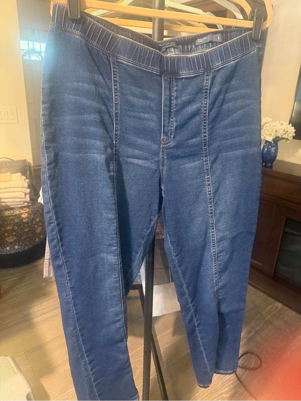 J Jill Stretch Pull-On Jeans - Blue